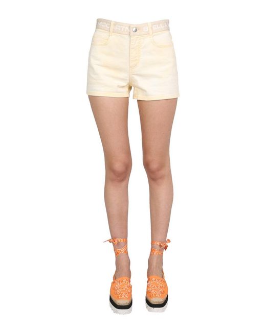 Stella McCartney White Solid Shorts