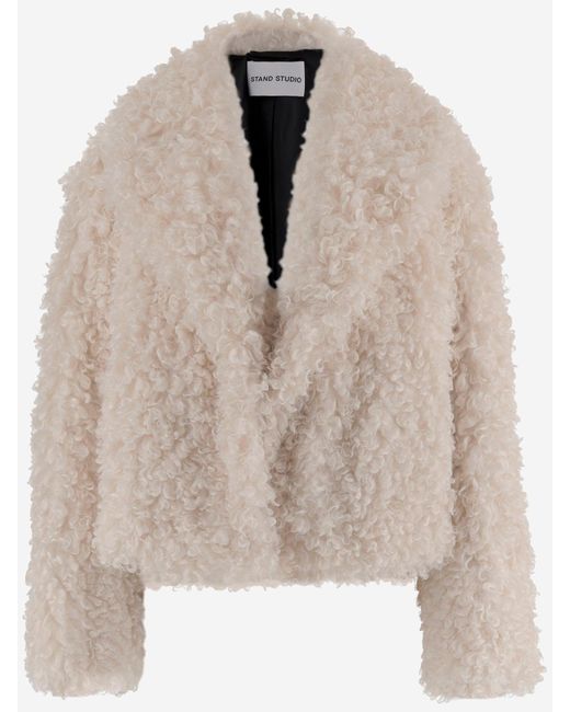 Samara - Veste en fausse fourrure Stand Studio en coloris Natural