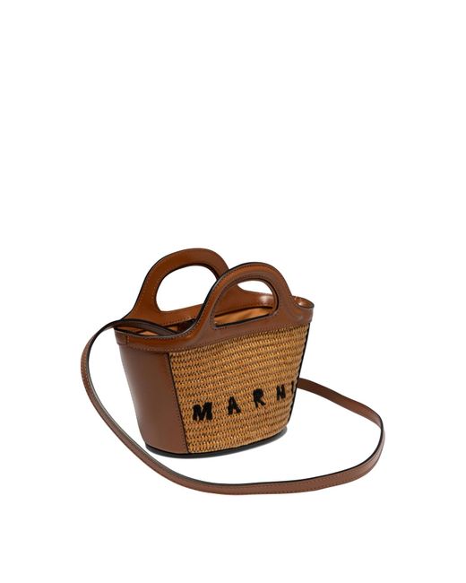 Marni Brown "Tropicalia Micro" Handtasche