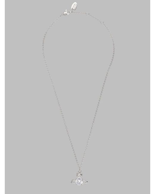 Vivienne Westwood White Mini Brass Necklace For