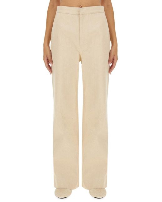Jil Sander Natural Flared Pants