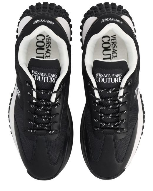 Versace Jeans Couture Black Leather Sneakers for men