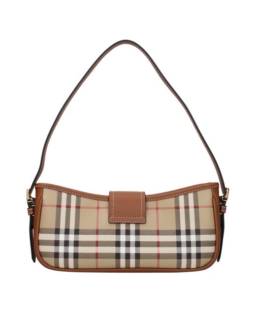 Burberry Schoudertassen Vrouwen Stoffen Beige/bruin in het Brown