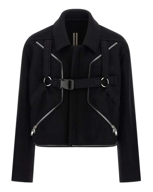 Manteau Blixa Jumbo Mac À Détail De Harnais Rick Owens pour homme en coloris Black