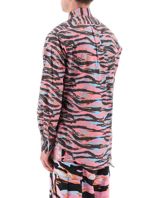 Camouflage Baumwollhemd ERL pour homme en coloris Red