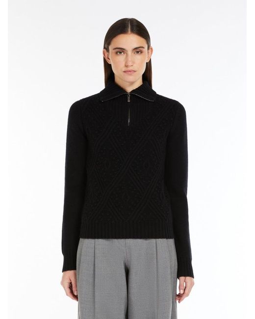 Max Mara Black Pullover schwarz
