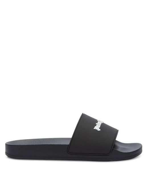 Palm Angels Palmgelgel schieben Sandalen mit geprägter Logo in Black für Herren