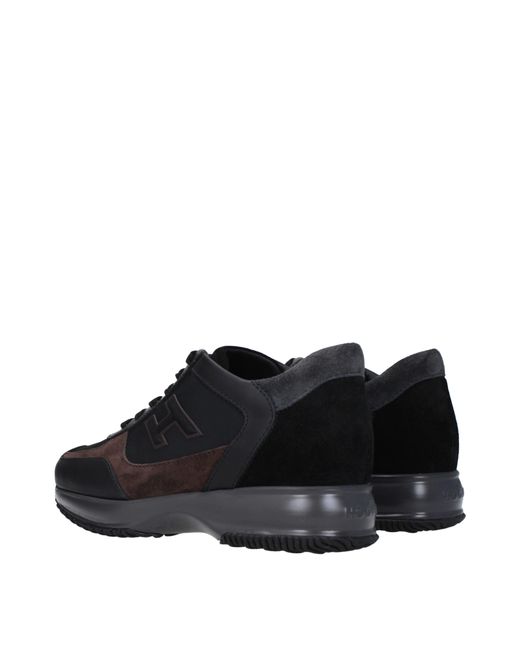 Hogan Blue Sneakers Interactive Uomo Tessuto Nero/Marrone for men