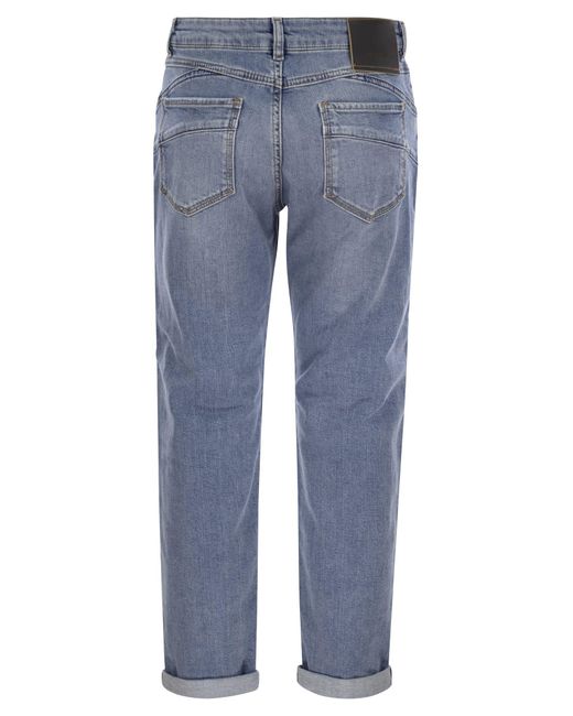 Sportmax Blue Navata Perfect Fit Denim mit Freundeslinie
