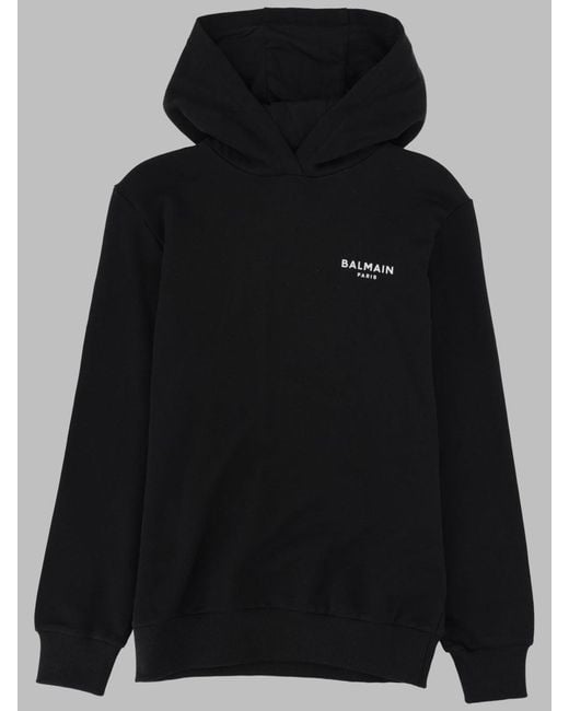Balmain Black Mini Textured Sweatshirt For Kids