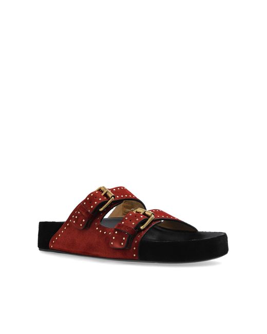 Isabel Marant Brown Burgundy Lennyo Sandals