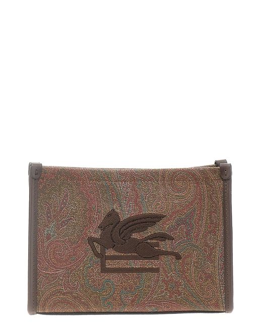 Etro Brown Paisley Hand Bags