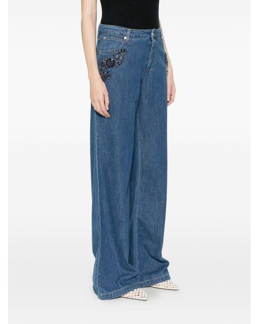ERMANNO FIRENZE Blue Flared Leg Denim Jeans