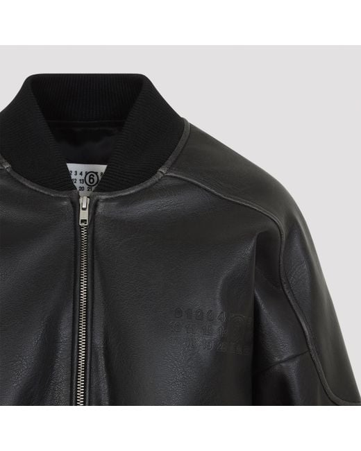 MM6 by Maison Margiela Black Bomber Jacket