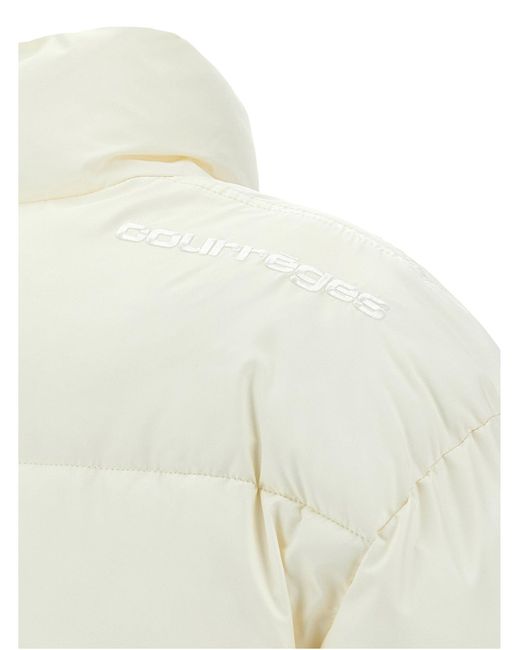 Courreges White Ac' Cropped Down Jacket