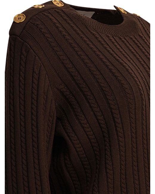 Golden Goose Deluxe Brand Brown Cable-Knit Sweater