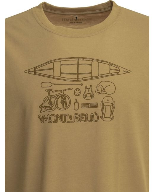 Montbell Green Polyester T-Shirt