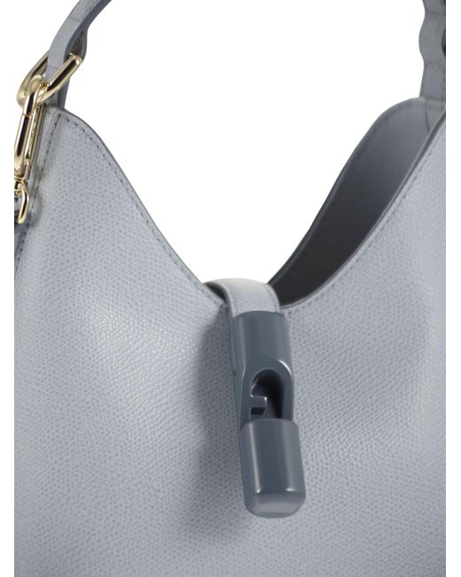 Furla Blue Iride Mini Leather Bag