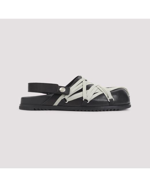 Rick Owens Black Megalace Mule Granola