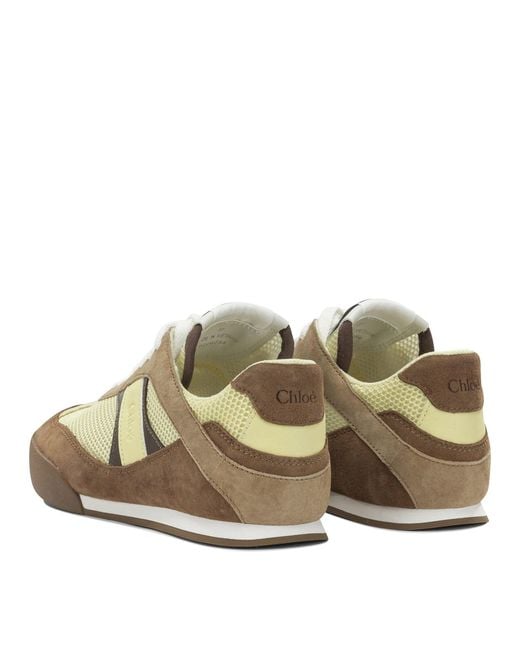 Chloé Brown "Kick" Low-Top Sneakers
