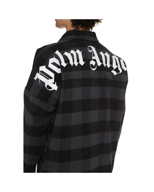 Palm Angels Logo -Baumwollüberschriften in Black für Herren