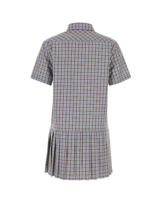 Miu Miu Gray Pleated Dress