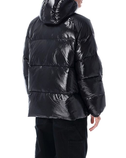 Pyrenex Black Sten Hooded Down Jacket for men