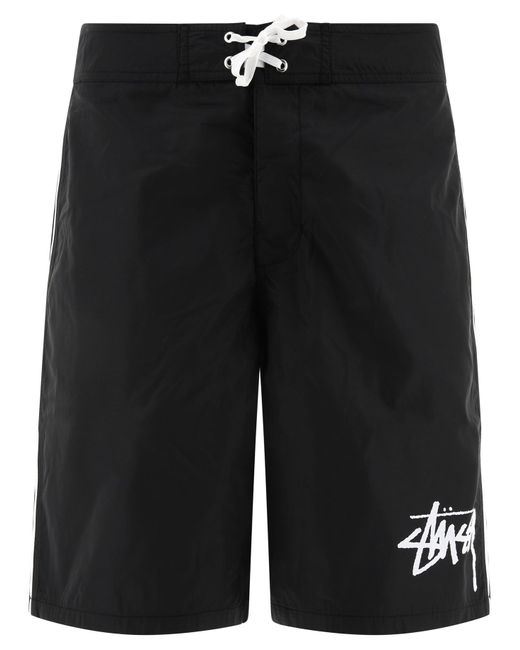 Stussy "Brett" Schwimmshorts in Black für Herren