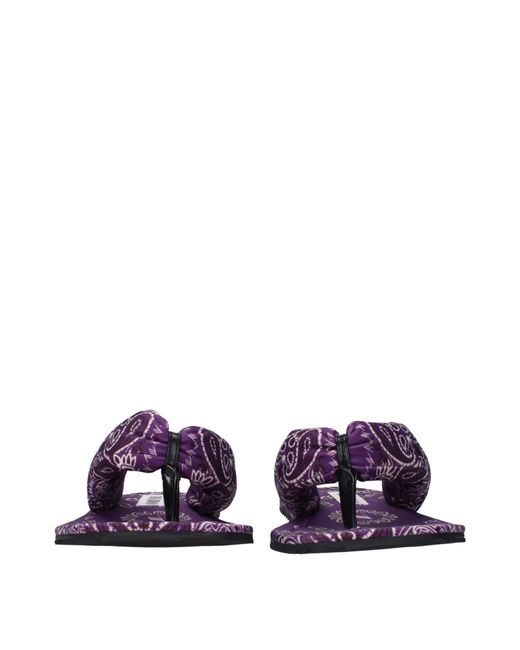 The Attico Purple Infradito Indie Donna Tessuto Viola