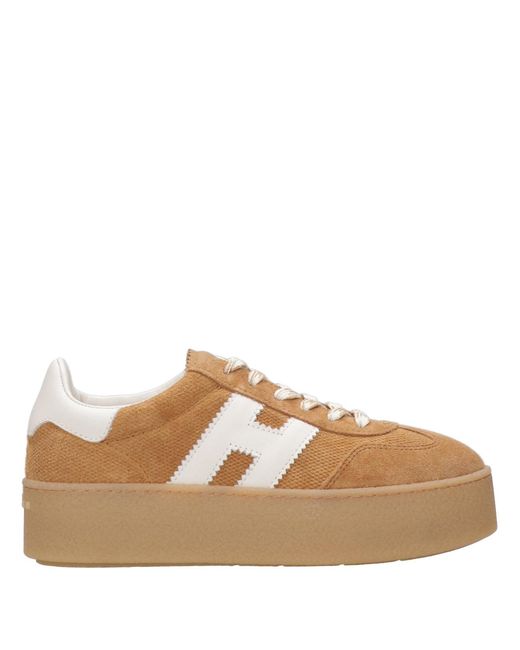 Baskets Camel+Blanc Hogan en coloris Brown