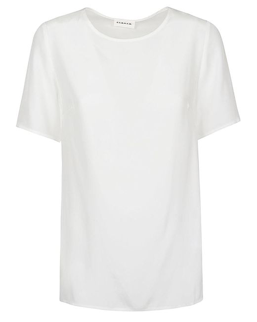 P.A.R.O.S.H. Silk Blouse in het White voor heren