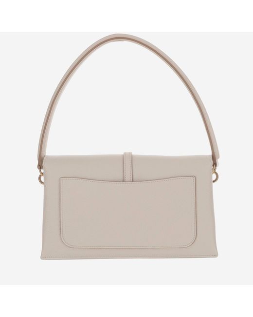 【関税負担無】TODS WHITE LEATHER FLAP T TIMELESS ショルダー Woman WHITE T Timeless Flap Bag in Leather Mini