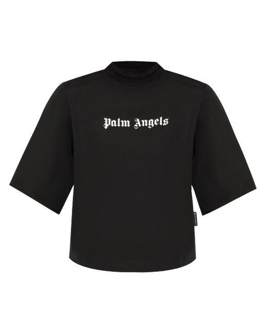 Logotipo clásico Tamisa recortada Palm Angels de color Black