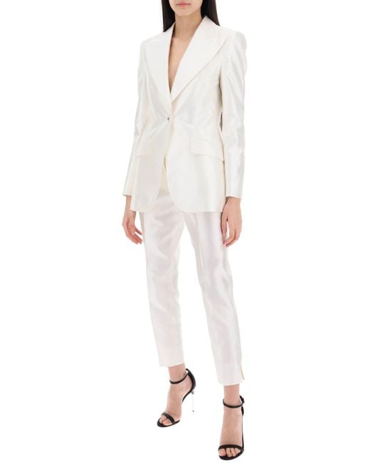Veste Turlington à Silk Mikado Dolce & Gabbana en coloris White