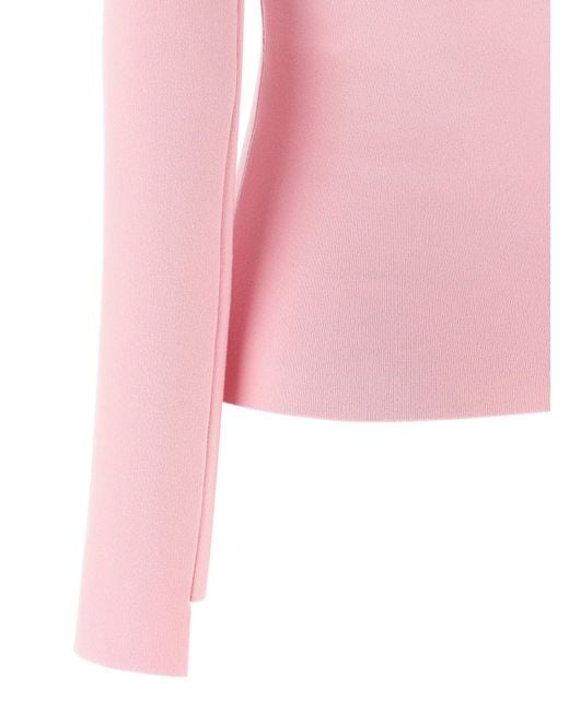 Courreges Pink Interlock Viscose Sweater