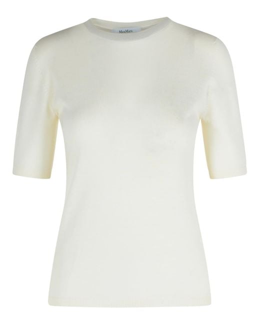Max Mara White 'Gerico' weißer Wollpullover