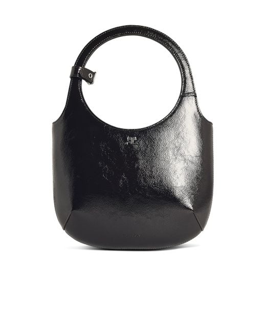 Courreges Black 'Holy Naplack' Lear Bag