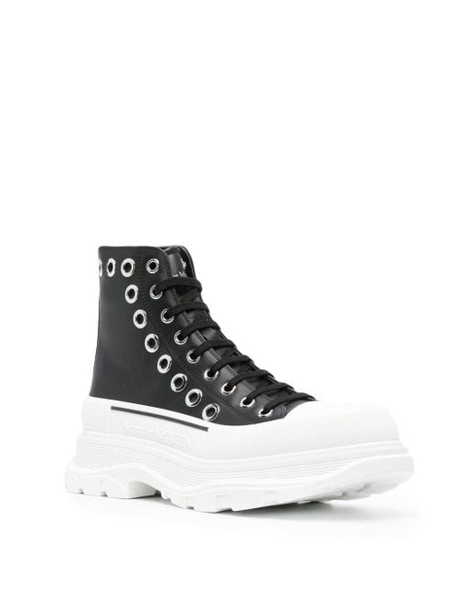 Tread Slick Ankle Boots Alexander McQueen pour homme en coloris Black