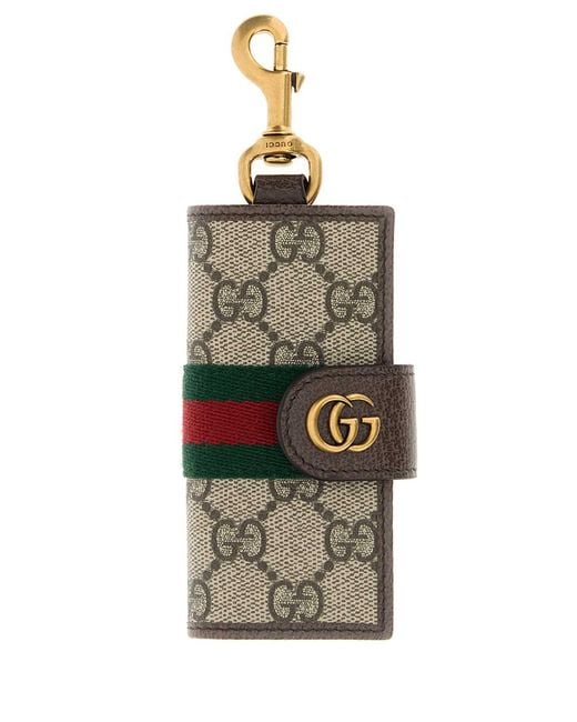 Gucci Multicolor Printed Canvas Keyring