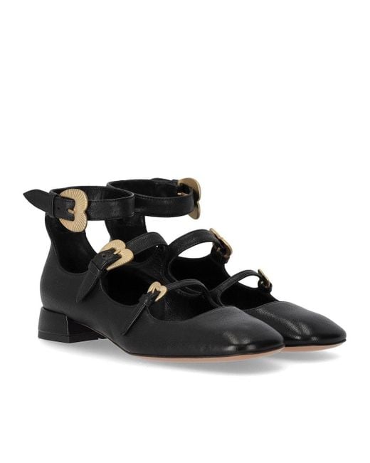 A.Bocca Black Ballet Flat With Straps for men