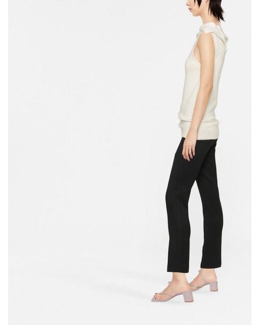 P.A.R.O.S.H. Black P.A.R.O..H. Mid-Rise Tapered Virgin Wool Trousers