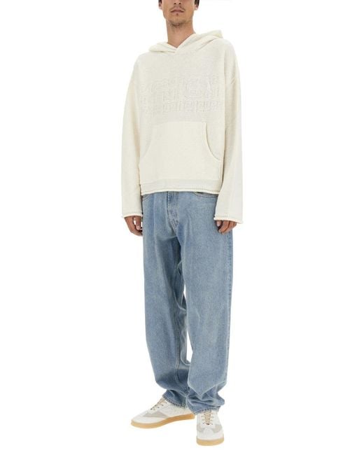 MM6 by Maison Margiela White Cropped Fit Logo T-Shirt for men