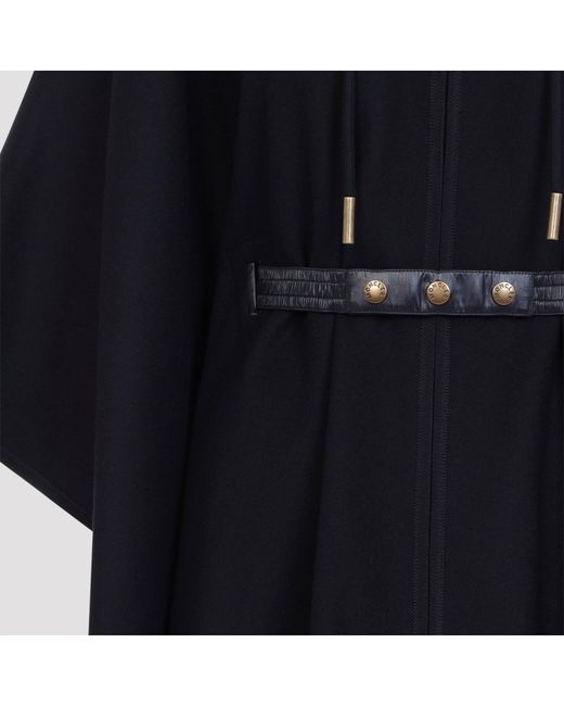 Moncler Wollen Cape in het Black