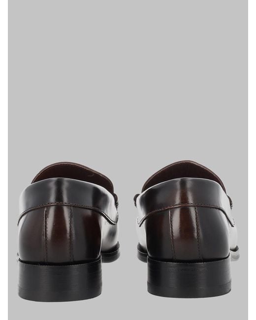 Alohas Gray Elegant Leather Loafers