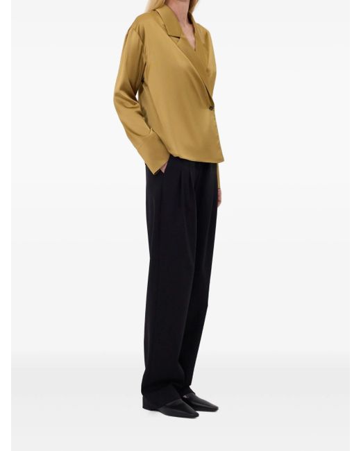 Loulou de Saison Metallic LOULOU DE SASISON Persien Asymmetrische Bluse