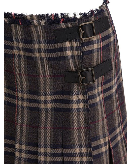Burberry "check" Wollen Mini-kilt in het Black