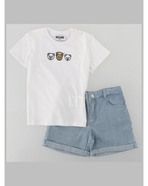 Moschino Blue Boys' Mini T-Shirt And Shorts Set