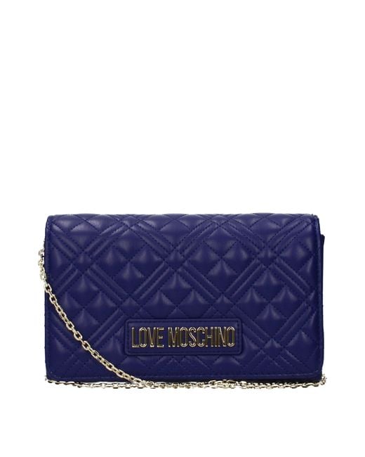 Love Moschino Blue Pochette Donna Poliuretano Blu/Mirtillo
