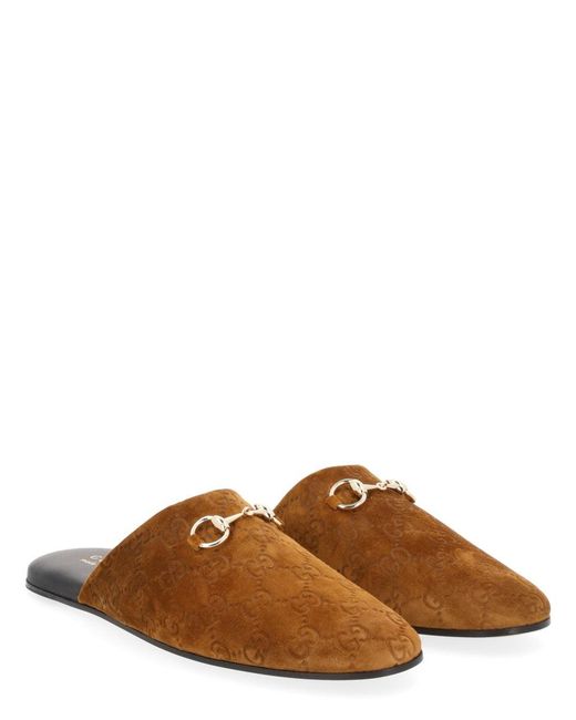 Gucci Brown Sabot With Clamp