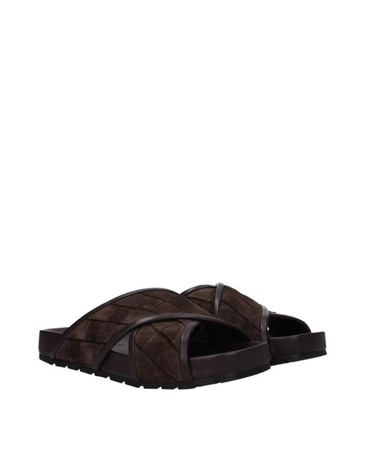 Bottega Veneta Brown Tarik Slippers And Clogs Suede/Dark Chocolate